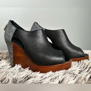 Rebecca Minkoff “Trott” Cutout Wedges 8.5